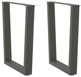 Πόδια Τραπεζαρίας Σχήματος V 2 τεμ. Ανθρακί 60x(72-73,3) εκ. Ατσάλι