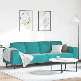 vidaXL Σετ Καναπέ Τιρκουάζ Βελούδο