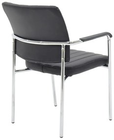 Καρέκλα επισκέπτη Lifelong pakoworld PU μαύρο-πόδι χρωμίου