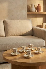 Stewehome Σετ πορσελάνινων φλιτζανιών καφέ για 6 άτομα Πολύχρωμο