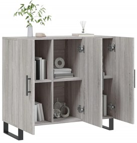 vidaXL Ντουλάπι Γκρι Sonoma 90 x 34 x 80 εκ. από Επεξεργασμένο Ξύλο
