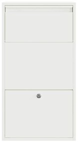 vidaXL Θυρίδα Πακέτων με αποθήκευση Λευκό 44 x 22 x 82 εκ. Ατσάλι