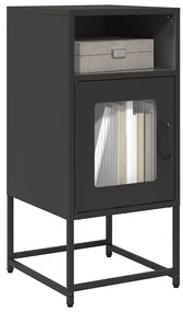 vidaXL Κομοδίνο Μαύρο 36x39x78 cm από χάλυβα ψυχρής έλασης