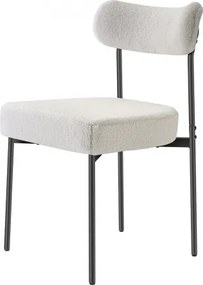 VEVOR Set of 4 Boucle Dining Chairs Modern Kitchen Side Chair Curved Backrest
