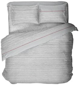 Φανελένια Παπλωματοθήκη Υπέρδιπλη (220x240) Viopros Flannels 2544 Γκρι