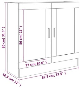 ΒΙΤΡΙΝΑ ΚΑΠΝΙΣΤΗ ΔΡΥΣ 82,5X30,5X80 ΕΚ. ΑΠΟ ΕΠΕΞΕΡΓΑΣΜΕΝΟ ΞΥΛΟ 815615