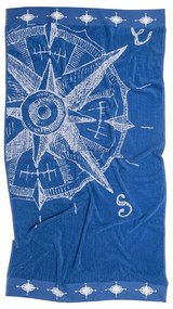 Πετσέτα Θαλάσσης Βελουτέ 245 Blue Viopros Θαλάσσης 100% Cotton