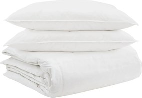vidaXL Σετ Παπλωμάτων με μαξιλάρι 3 pcs Λευκό Φτέρος