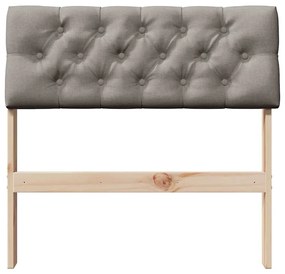 vidaXL Ταπετσαρισμένο κεφαλάρι Taupe 80 cm Στερεά ξυλεία πεύκου