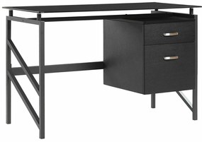 Τραπέζι γραφείου Berwyn 383, Με συρτάρια, 76x117x57cm, 40 kg, Μαύρο | Epipla1.gr
