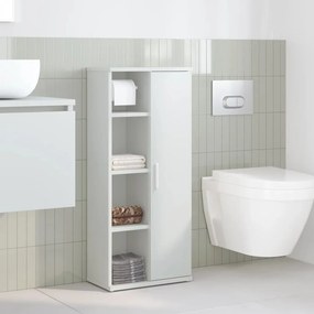vidaXL Ντουλάπι μπάνιου με θήκη για ρολά Λευκό 39x22x90 cm