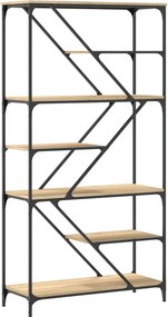 vidaXL Βιβλιοθήκη Sonoma Δρυς 91 x 36 x 176 εκ. Επεξεργ. Ξύλο / Ατσάλι