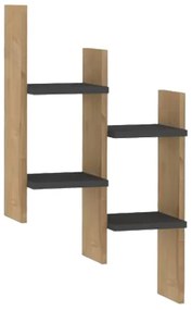 Ραφιέρα τοίχου Tabal pakoworld σε oak απόχρωση 49.4x14.5x85εκ