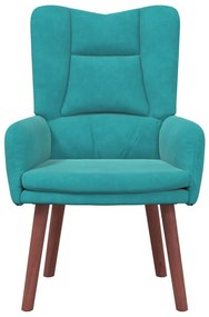 vidaXL Χαλαρωτική Πολυθρόνα Τιρκουάζ 63 x 67 x 94 εκ. Βελούδο