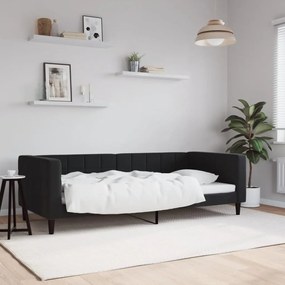 Καναπές Κρεβάτι Μαύρος 90 x 200 εκ. Βελούδινος
