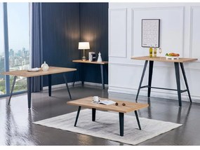 Τραπεζάκι Σαλονιού 1564 Fylliana Sonoma - Μαύρο 130x70x45 εκ. 130x70x45 εκ.