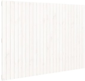 vidaXL Κεφαλάρι Τοίχου Λευκό 159,5x3x110 εκ. από Μασίφ Ξύλο Πεύκου