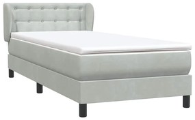 BOX SPRING ΚΡΕΒΑΤΙ ΜΕ ΣΤΡΩΜΑ ΑΝΟΙΧΤΟ ΓΚΡΙ 90X220 ΕΚ. ΒΕΛΟΥΔΙΝΟ 3317889