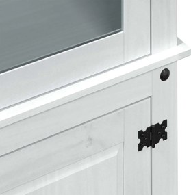 vidaXL Βιτρίνα Λευκό 103.5 x 42 x 180 εκ Στερεά ξυλεία πεύκου