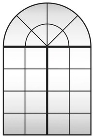 Καθρέφτης Τοίχου Αψίδα Μαύρος 80 x 120 εκ. από Σίδερο - Μαύρο