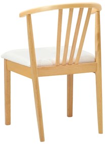 vidaXL Καρέκλα τραπεζαρίας 2 pcs Φυσικό και Λευκό Καθαρό Καουτσούκ