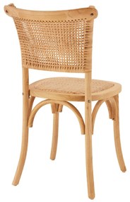 Καρέκλα LIBERTY Ξύλινη με Πλέξη Rattan Φυσικό 49x54x89 εκ. 49x54x89 εκ.