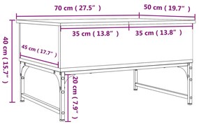 ΤΡΑΠΕΖΑΚΙ ΣΑΛΟΝΙΟΥ ΚΑΠΝΙΣΤΗ ΔΡΥΣ 70X50X40 ΕΚ. ΕΠ. ΞΥΛΟ&amp;ΜΕΤΑΛΛΟ 845373