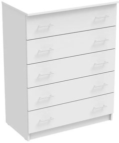 Chest of drawers Kofre melamine in white color 80x45x104cm 80x45x104 εκ.