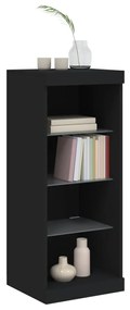 vidaXL Μπουφές με Φώτα LED Μαύρος 41 x 37 x 100 εκ.