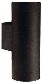 Φωτιστικό Τοίχου Tin Maxi Double 21519903 12,5x19cm 2xGU10 35W IP54 Black Nordlux Μέταλλο,Γυαλί