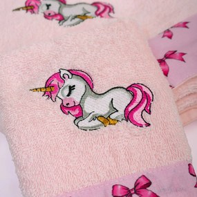 Παιδικές Πετσέτες (Σετ 2τμχ) Dimcol Unicorn 187 Pink