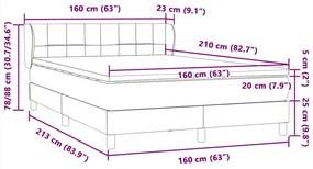 Κρεβάτι Boxspring με Στρώμα Σκούρο Πράσινο 160x210εκ. Βελούδινο - Πράσινο