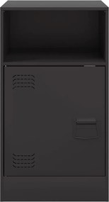 vidaXL Κομοδίνο Μαύρο 34,5x39x62 εκ. από Χάλυβα