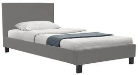 Κρεβάτι Nevil μονό pu γκρι ματ 100x200εκ 106x211x87 εκ.