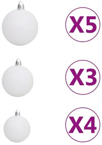 vidaXL Γιρλάντα Χριστουγεννιάτικη με LED & Μπάλες Πράσινη 5 μ. PVC