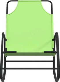 vidaXL Κουνιστή Ξαπλώστρα Πράσινη από Ατσάλι / Textilene