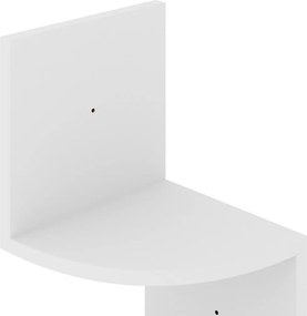 vidaXL Γωνιακή Ραφιέρα Τοίχου Λευκή 19 x 19 x 123 εκ. από Επεξ. Ξύλο