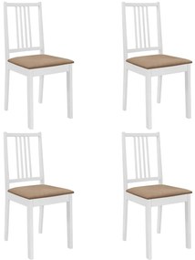 vidaXL Σετ Τραπεζαρίας 5 Τεμαχίων Λευκό από MDF