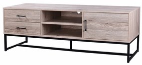 NATURE TV STAND OAK 160x40xH50cm - Μέταλλο - 05-0567