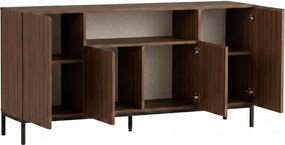 Κονσόλα Milano Καρυδί / Μαύρο ODON 160x40x80