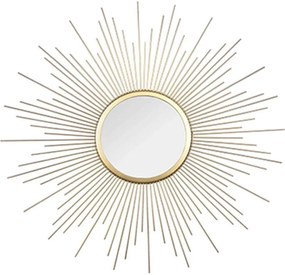 Καθρέπτης Τοίχου Στρογγυλός Sunny 1480179 Φ60cm Gold Mirrors & More Metal, Glass
