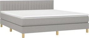 vidaXL Κρεβάτι Boxspring με Στρώμα Αν. Πράσινο 160x200εκ Υφασμάτινο