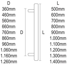 Λαβή Εξώθυρας Vio DP 04.43 ΜΑΥΡΟ ΜΑΤ - 04.43/360.Κ4