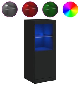 vidaXL Μπουφές με Φώτα LED Μαύρος 41 x 37 x 100 εκ.