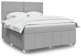 ΚΡΕΒΑΤΙ BOXSPRING ΜΕ ΣΤΡΩΜΑ ΑΝΟΙΧΤΟ ΓΚΡΙ 180X200 ΕΚ. ΥΦΑΣΜΑΤΙΝΟ 3294040