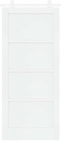 vidaXL Σετ Συρόμενης Πόρτας Λευκό 86 x 198.5 cm