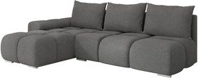 Γωνιακός καναπές Bestii-Gkri Skouro-Αριστερή - 270.00Χ183.00Χ85.00cm