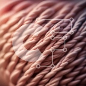 Intra Συλλεκτικό Ξύλινο Παζλ Plywood  4mm - Άνετο και απαλό: Κοντινό πλάνο ροζ μπάλας νήματος Σε Ξύλινο Κουτί - Διαστάσεις Puzzle: 10x10 cm – 25 κομμάτια