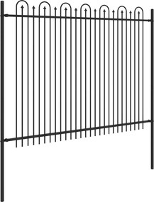 vidaXL Φράχτης Καμάρας με Άκρες Dronten Μαύρο 200 x 200 cm
