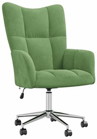 vidaXL Πολυθρόνα Relax Ανοιχτό Πράσινο Βελούδινη